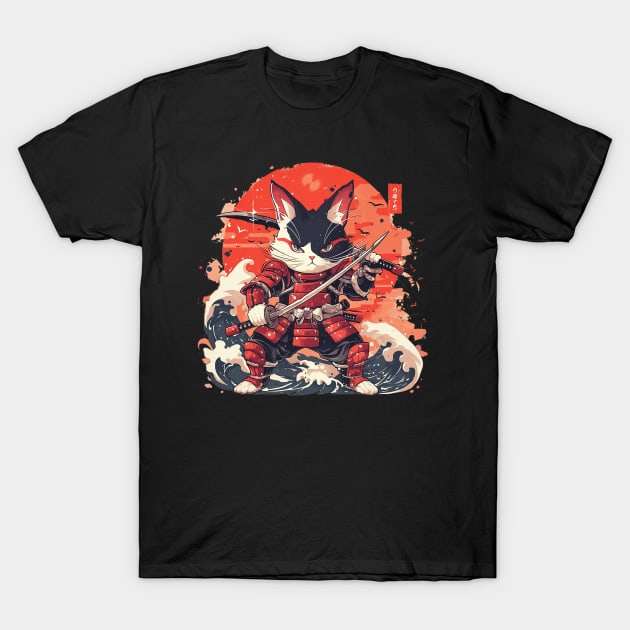 samurai cat T-Shirt by peterdora